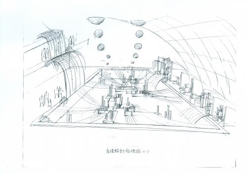 2003年關渡花卉藝術節 游泳池展區設計企劃書手繪草稿
